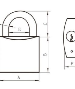 Vorhängeschloss LEMEN säurefester Stahl B=40mm Bühel H=76mm 1051540 vorhangschloss lemen saurefester stahl b 40mm buhel h 76mm 2