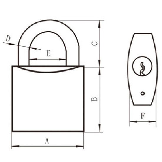 Vorhängeschloss LEMEN säurefester Stahl B=40mm Bühel H=76mm Vorhängeschloss LEMEN säurefester Stahl B=40mm Bühel H=76mm – Bild 2