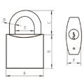 Vorhängeschloss LEMEN Messing 4 Stück gleichschliessend B=30mm mit 3 Schlüsseln – Bild 2