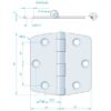 Roca Scharnier rostfreier Stahl 37+37x75x2mm 1052808 roca scharnier rostfreier stahl 37 37x75x2mm 1