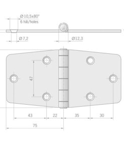 Roca Scharnier rostfreier Stahl 75+75x75mm 1052809 roca scharnier rostfreier stahl 75 75x75mm 1arb20c8hzvuax