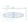 Roca Scharnier rostfreier Stahl 51+51x28mm 1052815 roca scharnier rostfreier stahl 51 51x28mm 1