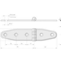 Roca Scharnier rostfreier Stahl 78+51x28mm 1052816 roca scharnier rostfreier stahl 78 51x28mm 1a7xx6u7pfax6r