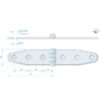 Roca Scharnier rostfreier Stahl 78+78x28mm 1052817 roca scharnier rostfreier stahl 78 78x28mm 1