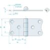 Roca Scharnier rostfreier Stahl 39+39x40mm 1052831 roca scharnier rostfreier stahl 39 39x40mm 1