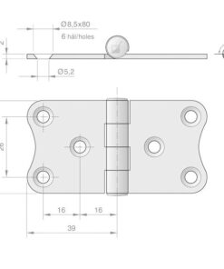 Roca Scharnier rostfreier Stahl 39+39x40mm 1052831 roca scharnier rostfreier stahl 39 39x40mm 1fwrl89xdzzqsb