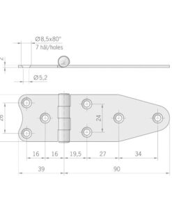 Roca Scharnier rostfreier Stahl 39+90x40mm verdeckt 1052832 roca scharnier rostfreier stahl 39 90x40mm verdeckt 1aiscee6ql98jj
