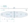 Roca Scharnier rostfreier Stahl 90+90x40mm 1052833 roca scharnier rostfreier stahl 90 90x40mm 1