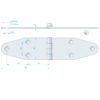 Roca Scharnier rostfreier Stahl 90+90x40mm 1052834 roca scharnier rostfreier stahl 90 90x40mm 1