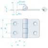 Roca Scharnier rostfreier Stahl 30+30x39mm 1052838 roca scharnier rostfreier stahl 30 30x39mm 1