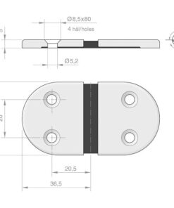 Roca Scharnier rostfreier Stahl-Gummi 36,5+35,5x39mm 1052841 roca scharnier rostfreier stahl gummi 36 5 35 5x39mm 1feqodp2vmtisj