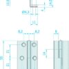 Scharnier Edelstahl 55 x 18,7mm 1052857 linksffnend 2