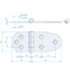 Roca Scharnier rostfreier Stahl 39+59x40mm 1052859 roca scharnier rostfreier stahl 39 59x40mm 1