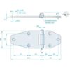 Roca Scharnier rostfreier Stahl 117+71x65mm Achse ziehbar 1052863 roca scharnier rostfreier stahl 117 71x65mm achse ziehbar 1