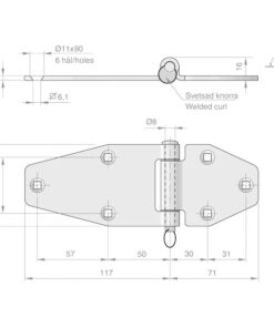 Roca Scharnier rostfreier Stahl 117+71x65mm Achse ziehbar 1052863 roca scharnier rostfreier stahl 117 71x65mm achse ziehbar 1f43krugt2v8dc