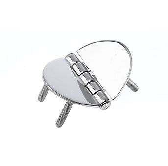 Roca Scharnier rostfreier Stahl oval 67x48mm mit angeschweissten Bolzen M5 L=25mm