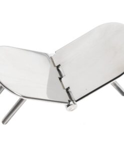 Roca Scharnier rostfreier Stahl oval 80+80x60mm mit angeschweissten Bolzen M6 L=50mm verdeckt