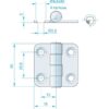 Roca Scharnier rostfreier Stahl 19+18x40mm 1052890 roca scharnier rostfreier stahl 19 18x40mm 1