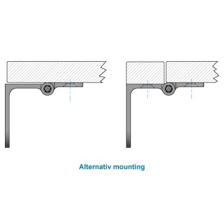 Roca Scharnier für Rakego Klappstischstütze Aluminium schwarz anodisiert Roca Scharnier für Rakego Klappstischstütze Aluminium schwarz anodisiert