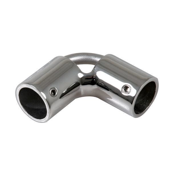 Winkel-Stück Relingsrohr mit Auge rostfreier Stahl D=22mm 90°