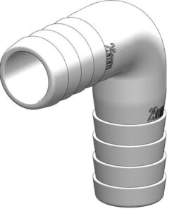Trudesign 90° Schlauchverbinder weiß