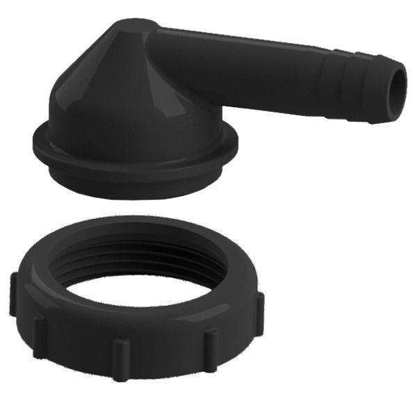 Nuova Rade Wassertankanschluss 90° 1 1/2'' mit Überwurfmutter für Schlauchanschluss D=38mm