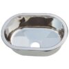 Waschbecken rostfreier Stahl oval L=40cm B=26,5cm 1090050 waschbecken rostfreier stahl oval l 40cm b 26 5cm 101903