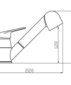 Mischarmatur schwenkbar mit ausziehbarem Duschschlauch L=120cm 1090999 mischarmatur schwenkbar mit ausziehbarem duschschlauch l 120cm 2