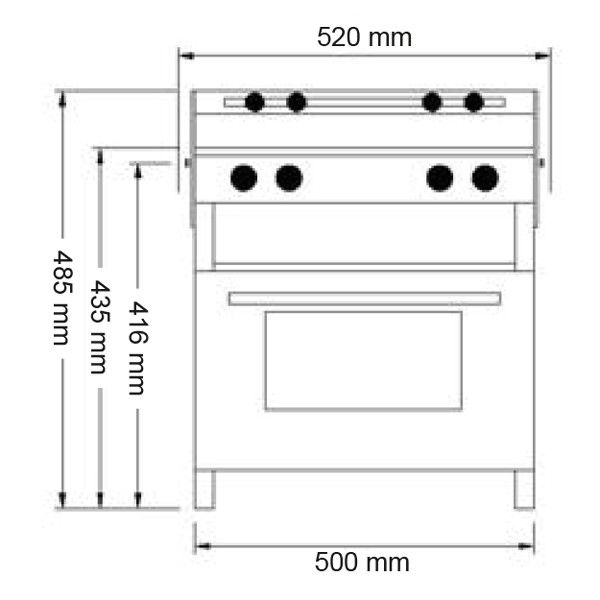Neptune 5000 Gasherd 3-flammig mit Backofen. Grill und Topfhalter Neptune 5000 Gasherd 3-flammig mit Backofen. Grill und Topfhalter – Bild 2