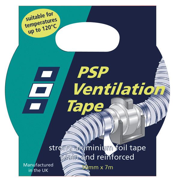 PSP Aluminium-Tape für Warmluftschlauch B=50mm L=7m PSP Aluminium-Tape für Warmluftschlauch B=50mm L=7m
