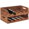 Roca Weinflaschengestell Teak 48x11x28cm für 5 Flaschen 1113539 weinflaschengestell 5 flaschen 1