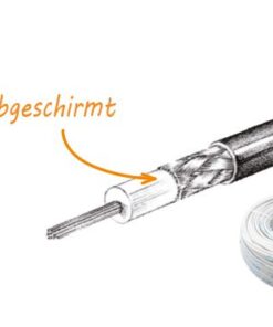 1852 Antennenkabel RG58 verlustarm D=6mm L=100m weiss