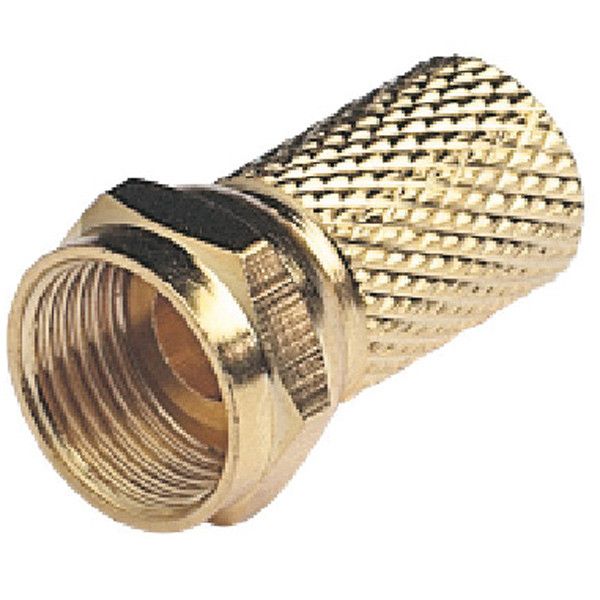 Antennenstecker F für Coax-Kabel D=6mm vergoldet Antennenstecker F für Coax-Kabel D=6mm vergoldet