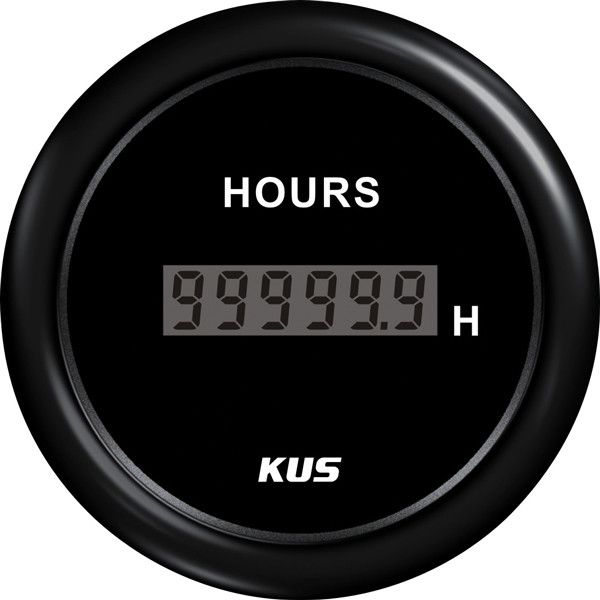KUS Betriebsstundenzähler digital, 12/24V schwarz KUS Betriebsstundenzähler digital, 12/24V schwarz