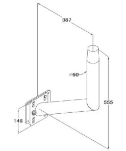Tischplattenhalter abnehmbar mit Befestigungsbeschlag rostfreier Stahl L=387mm H=555mm 1120115 tischplattenhalter abnehmbar mit befestigungsbeschlag rostfreier stahl l 387mm h 555mm 2
