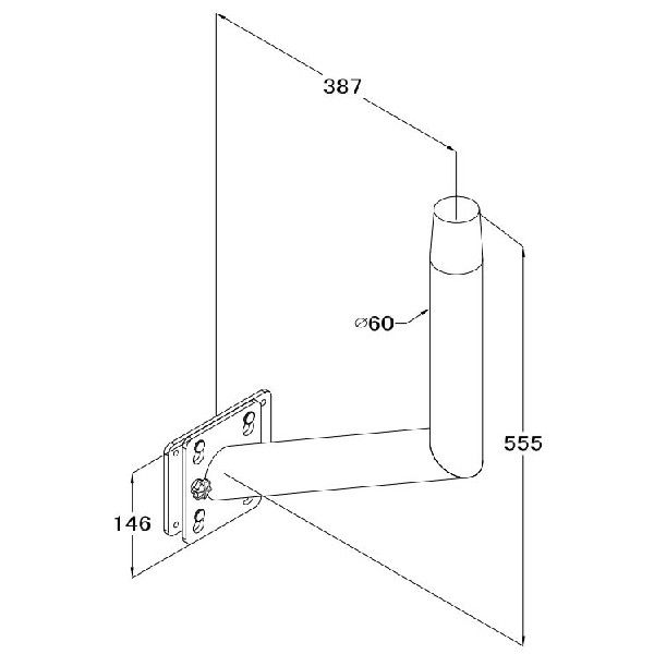 Tischplattenhalter abnehmbar mit Befestigungsbeschlag rostfreier Stahl L=387mm H=555mm Tischplattenhalter abnehmbar mit Befestigungsbeschlag rostfreier Stahl L=387mm H=555mm – Bild 2