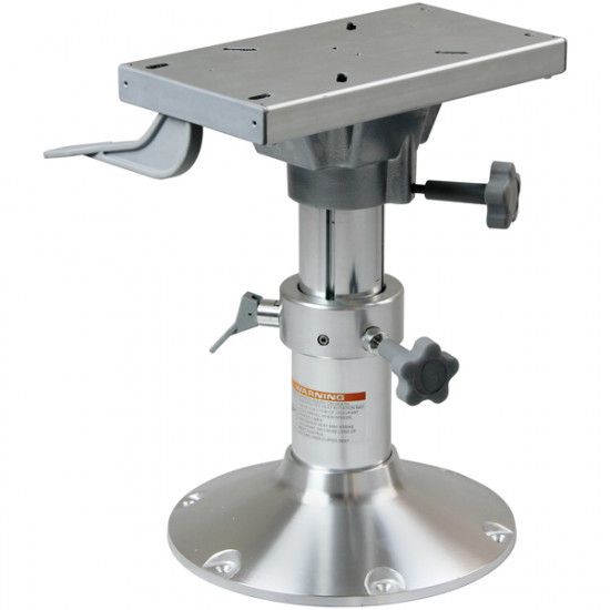 ESM Stuhlgestell OCEAN mit Gasdruckdämpfer Aluminium eloxiert dreh- und verschiebbar H=30-40cm Befestigungsplette 338x182mm ESM Stuhlgestell OCEAN mit Gasdruckdämpfer Aluminium eloxiert dreh- und verschiebbar H=30-40cm Befestigungsplette 338x182mm