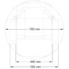 ESM Steuerstuhl ROYAL mit klappbarer Rücken- und Armlehne weiss 1120969 esm steuerstuhl royal mit klappbarer rucken und armlehne weiss 4
