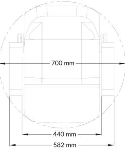 ESM Steuerstuhl ROYAL mit klappbarer Rücken- und Armlehne weiss