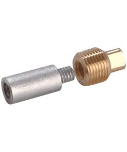 TECNOSEAL Zinkanode für Kühlwasser Volvo 7/16'' L=30mm D=17mm (Volvo 838929) mit Aufnahme.