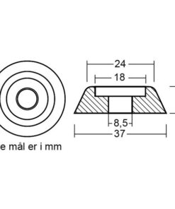 TECNOSEAL Zinkanode für Bugstrahlruder Lewmar Serie 140 (589150) 1145040 tecnoseal zinkanode fur bugstrahlruder lewmar serie 140 589150 2