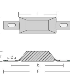 1852 Zinkanode flach mit Laschen 1146100 0 26kg 2