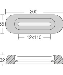 1852 Zinkanode für Fairline 200x65x32mm 1.30kg 1146140 1852 zinkanode fur fairline 200x65x32mm 1 30kg 2