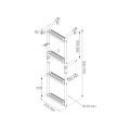 Badeleiter rostfreier Stahl klappbar - 2 + 2 Stufen L=835mm B=215mm – Bild 2