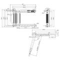 Badeleiter rostfreier Stahl teleskopierbar einschiebbar zur Montage unter Badeplattform 4 Stufen L=1145mm