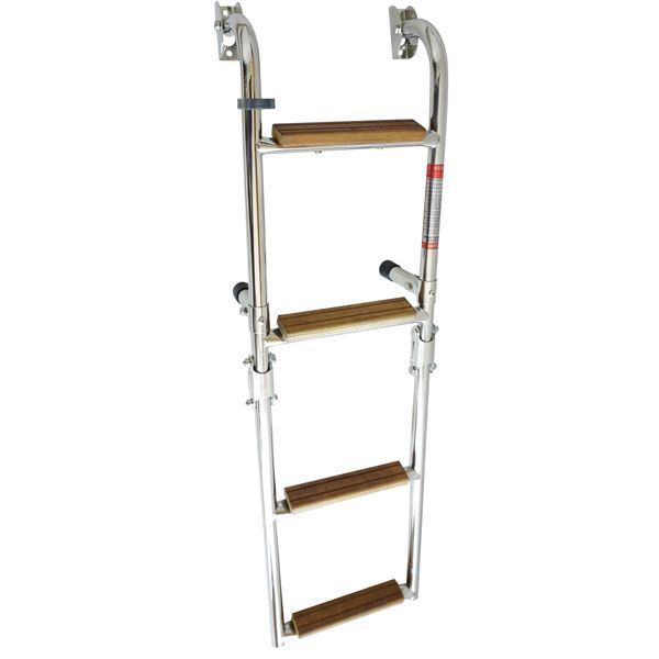 Badeleiter rostfreier Stahl - 2 feste und 2 klappbare Stufen Rohr D=22mm L=max. 880mm B=250mm