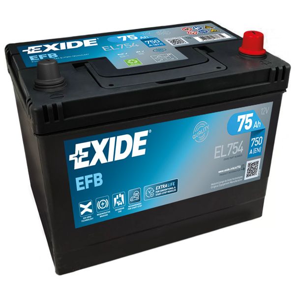 Exide Batterie EL754 75Ah Starterbatterie Exide Batterie EL754 75Ah Starterbatterie