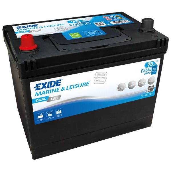 Exide Batterie EZ650 75Ah dual Exide Batterie EZ650 75Ah dual