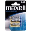 Maxell Alkaline Batterie AAA- LR03 4 Stück 1170524 maxell alkaline aaa lr 03 batterier 4stk 1