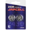 Japcell CR2430 3V Lithium Batterie 2 Stück 1170535 japcell cr2430 3v lithium batterie 2 stck 1